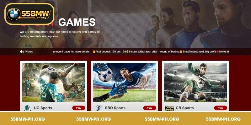 Palakasan 55BMW at damhin ang saya ng sports betting